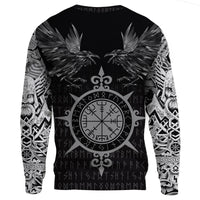 Viking Sweatshirt - Odin Huginn and Muninn Rune RLT12 - Wonder Print Shop