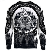 Viking Butterfly Style Celtic Of Pine Forest Sweatshirts RLT12 - Wonder Print Shop