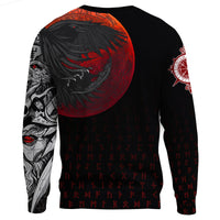 (Custom) Viking Sweatshirts - Viking Raven Blood Moon RLT12 - Wonder Print Shop