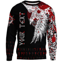 Custom Viking Sweatshirt - Mystical Raven Tattoo Blood RLT12 - Wonder Print Shop