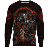 Viking Sweatshirt - Skoll and Hati Artstation RLT12 - Wonder Print Shop