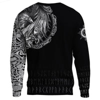 Viking Sweatshirt - Norse Raven Tattoo RLT12 - Wonder Print Shop