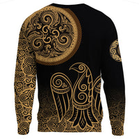 Viking Sweatshirt - Triskele Raven Celtic RLT12 - Wonder Print Shop