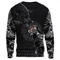 Viking Sweatshirt - Ragnar and Wolf RLT12 - Wonder Print Shop