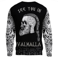 Viking Sweatshirt - Raven and Skull RLT12 - Wonder Print Shop