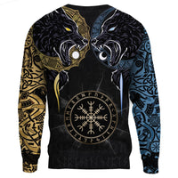 Viking Sweatshirt - Hati and Skoll Tattoo RLT12 - Wonder Print Shop