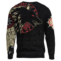 Viking Sweatshirt - Norse Wolf RLT12 - Wonder Print Shop