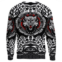 Viking Sweatshirt, Fenrir Wolf RLT12 - Wonder Print Shop