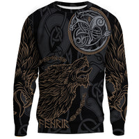 Viking Clothing Viking Fenrir Norse Wolf Sweatshirts RLT12 - Wonder Print Shop