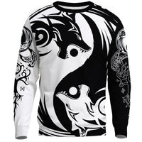 Viking Sweatshirt - Ying Yang Wolf RLT12 - Wonder Print Shop