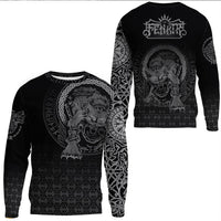 Viking Clothing Viking Fenrir Norse 3D Tattoo Sweatshirts RLT12 - Wonder Print Shop