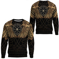 Viking Clothing Viking Odin's Celtic Two Ravens Gold Version Sweatshirts RLT12 - Wonder Print Shop