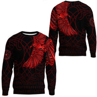 Viking Clothing Viking Odins Raven Tattoo Red Version Sweatshirts RLT12 - Wonder Print Shop