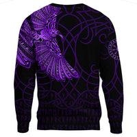 Viking Clothing Viking Odins Raven Tattoo Purple Version Sweatshirts RLT12 - Wonder Print Shop