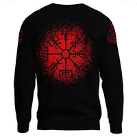 Viking Viking Raven Vegvisir Sweatshirt RLT12 - Wonder Print Shop