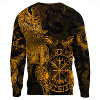 Viking Clothing Viking Odin Tattoo Gold Version Sweatshirts RLT12 - Wonder Print Shop
