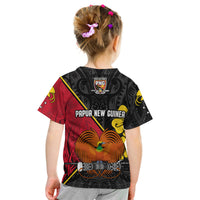 The Kumuls PNG T Shirt KID Papua New Guinea Polynesian Dynamic Style Black - Wonder Print Shop