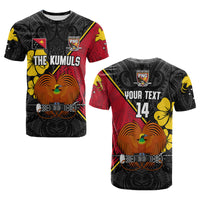 Custom The Kumuls PNG T Shirt Papua New Guinea Polynesian Dynamic Style Black - Wonder Print Shop