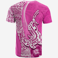 Hawaiian Shark Polynesian T Shirt Vibe Pink Style LT6 - Wonder Print Shop