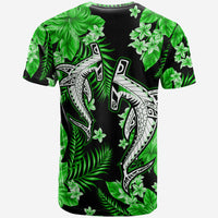 Hawaii Summer Colorful Shark T Shirt Green LT6 - Wonder Print Shop