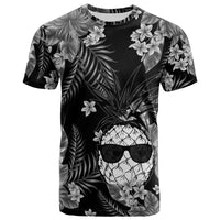Hawaii Summer Colorful Pineapple T Shirt Gray LT6 - Wonder Print Shop