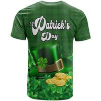 St Patricks Day T Shirt Green Leprechaun Hat With Clover Leaf No2 - Wonder Print Shop