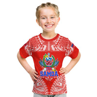 Toa Samoa Polynesian Rugby T Shirt Samoan Flag Red Color - Wonder Print Shop