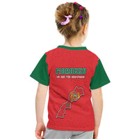 Morocco Football Mixed Flag Map Style T Shirt - Wonder Print Shop