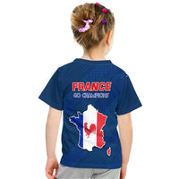 France Football 2022 With Flag Map T Shirt - Wonder Print Shop