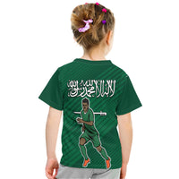 Saudi Arabia Football with Flag Background T Shirt - Wonder Print Shop