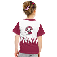 Qatar WC 2022 Flag Style T Shirt The Maroon Football Player - Wonder Print Shop