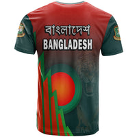 Bangladesh Bangla Tigers Cricket T Shirt Tigers and Bangladesh Flag - Wonder Print Shop
