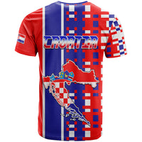 Croatia Football Flag Minimalist Style T Shirt - Wonder Print Shop