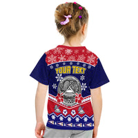 Custom American Samoa Tribal Polynesian Christmas Vibe T Shirt - Wonder Print Shop