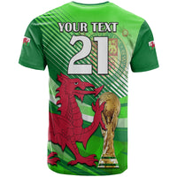 Custom Wales Football Champions Qatar 2022 Sport Style T Shirt Green - Wonder Print Shop