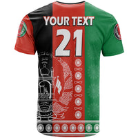 Custom Afghanistan Mens Cricket Team Afghan Traditional Pattern T Shirt - Wonder Print Shop