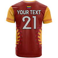 Custom Venezuela Baseball Flag Map T Shirt - Wonder Print Shop