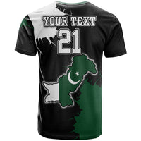 Custom Pakistan Men in Green Cricket Team T Shirt Pakistan Player Flag Style - Wonder Print Shop