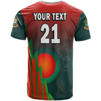 Custom Bangladesh Bangla Tigers Cricket T Shirt Tigers and Bangladesh Flag - Wonder Print Shop
