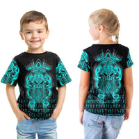 Viking Tyr Tattoo Cyan T shirt Kid RLT12 - Wonder Print Shop