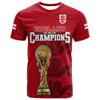 Custom England Football Qatar 2022 T Shirt We Are The Champions - Wonder Print Shop