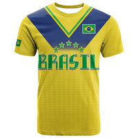 Custom Brazil Football Sub20 Champions South American T Shirt - Wonder Print Shop