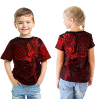 Viking Clothing Vegvisir With Raven Viking Compass T Shirt Red Version RLT12 - Wonder Print Shop