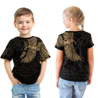 Custom Viking Clothing Viking Odins Celtic Ravens Gold Version T Shirt RLT12 - Wonder Print Shop