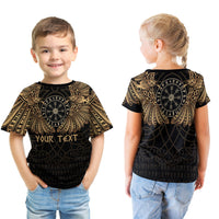Custom Viking Clothing Viking Odins Celtic Two Ravens Gold Version T Shirt RLT12 - Wonder Print Shop