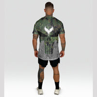 Viking Viking Skull Punisher Style Camo T Shirt RLT12 - Wonder Print Shop