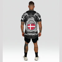 Viking Denmark Style Double Raven of Odin T Shirt RLT12 - Wonder Print Shop