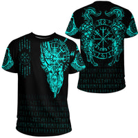 Viking Clothing Viking Compass Vegvisir Tattoo Cyan Version T Shirt RLT12 - Wonder Print Shop