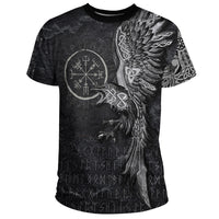 Viking Clothing Vegvisir With Raven Viking Compass T Shirt RLT12 - Wonder Print Shop