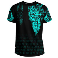 Viking Clothing Viking Compass Vegvisir Tattoo Cyan Version T Shirt RLT12 - Wonder Print Shop